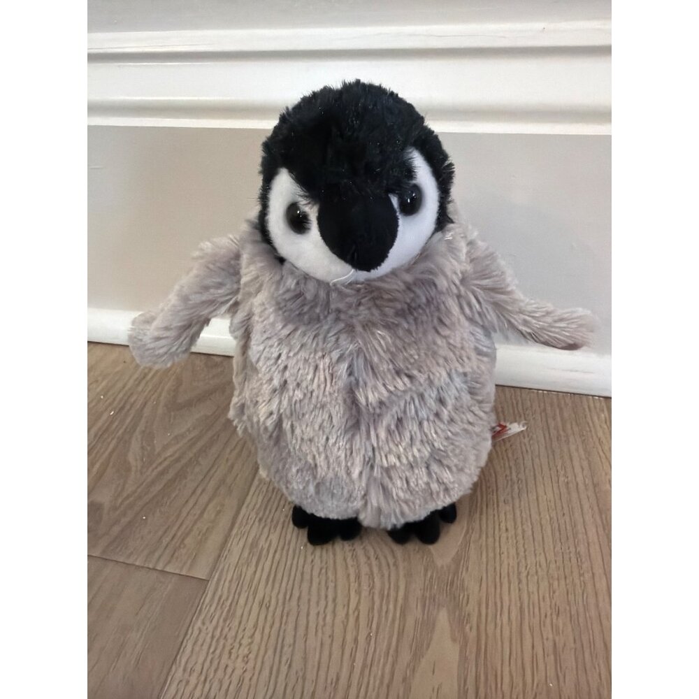 Douglas Baby Penguin Plush Stuffed Animal Toy Gray & Black Soft Cuddly 8 Inches